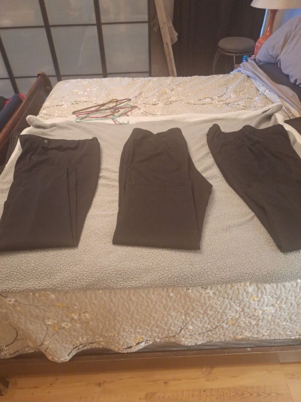 Lot of 3 Women's Black High-Waist Elastic Dress Slacks